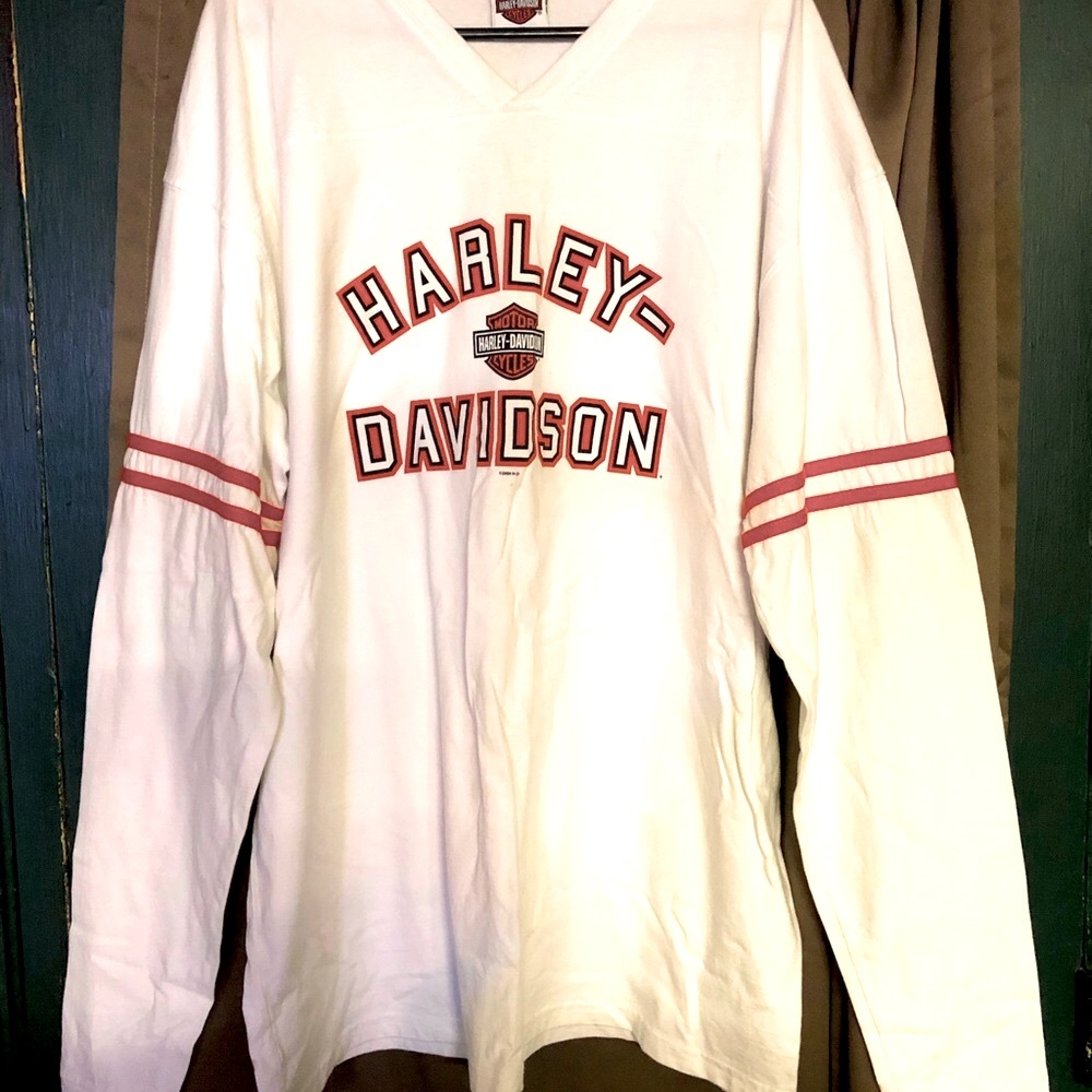 Awesome Long Sleeve/White Harley Shirt Never Worn! Washed Once!  SIZE: XXL
